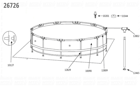 26726 Базен ULTRA PRISM FRAME POOL SET (4.57 m x 1.22 m)