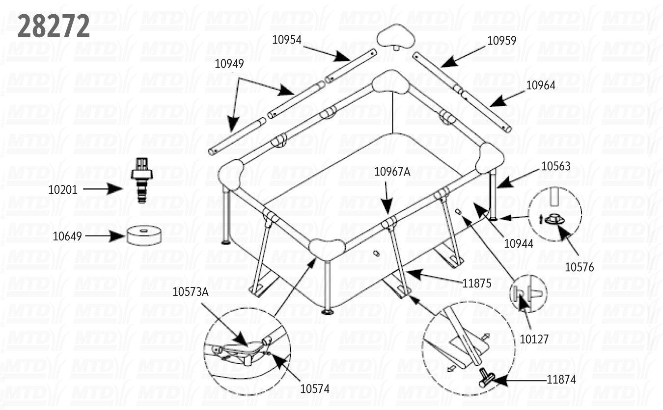 28272 RECTANGULAR METAL FRAME Базен