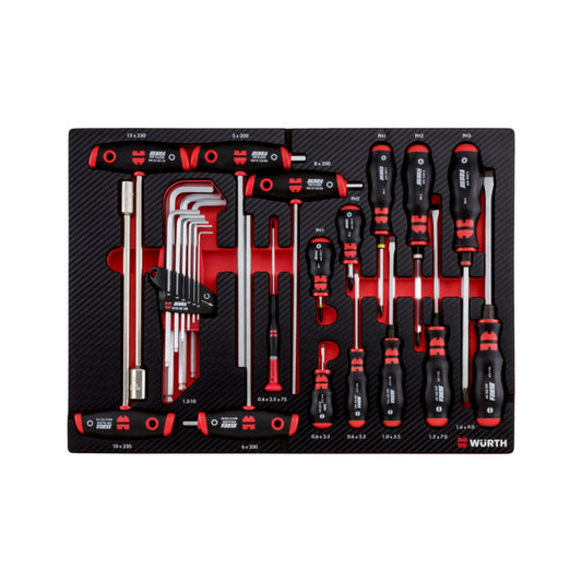 Сет ZEBRA одвртувачи, комбинирани, во неопрен, 25 парч.