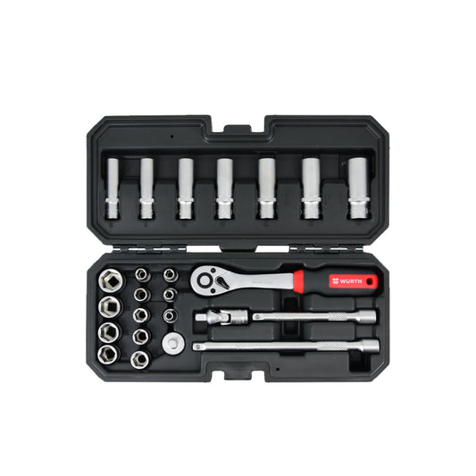 Сет Red Stripe насадни клучеви 1/4-24 парчиња