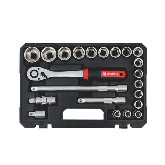 Сет Red Stripe насадни клучеви 1/2-22 парчиња