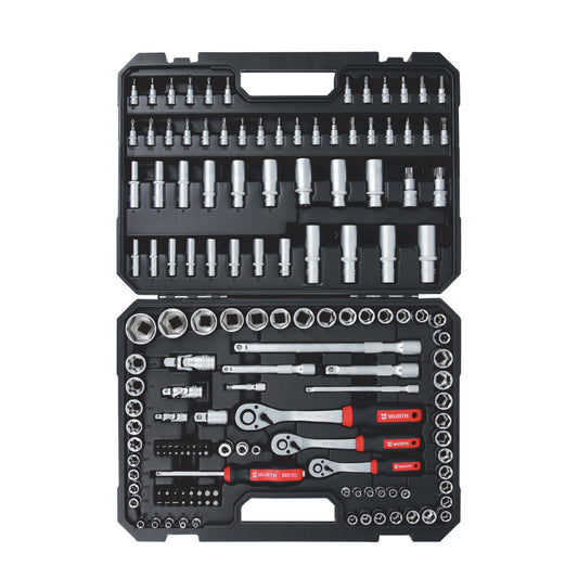 Сет Red Stripe насадни клучеви 1/4-3/8-1/2-154 парчиња