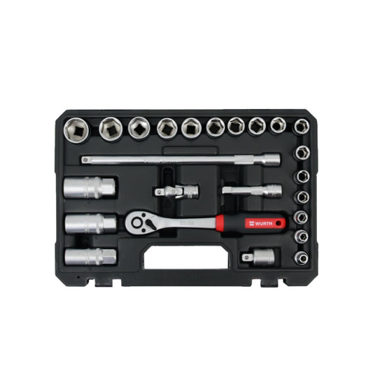 Сет Red Stripe насадни клучеви 3/8 - 24 парчиња