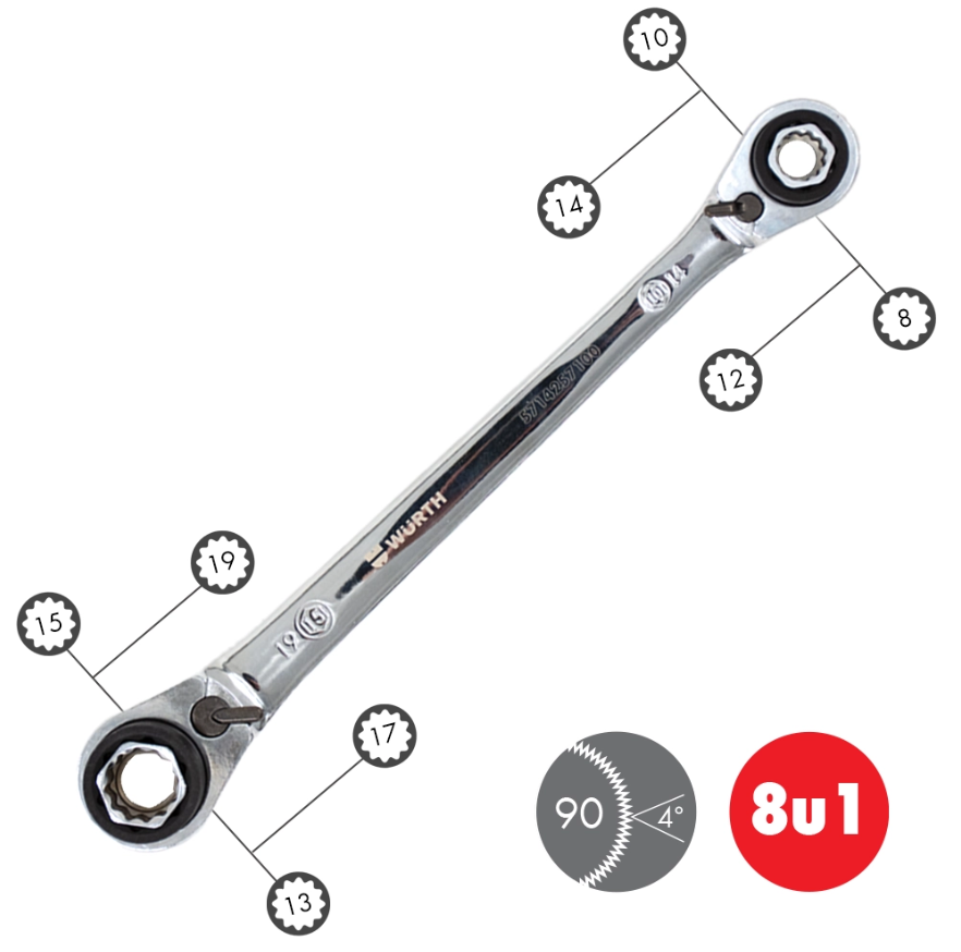 8 во 1 клуч со рачка 8/10/12/13/14/15/17/19