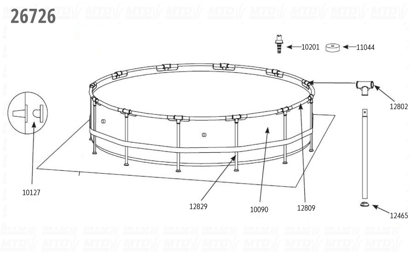 26726 Базен ULTRA PRISM FRAME POOL SET (4.57 m x 1.22 m)