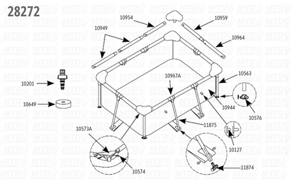28272 RECTANGULAR METAL FRAME Базен